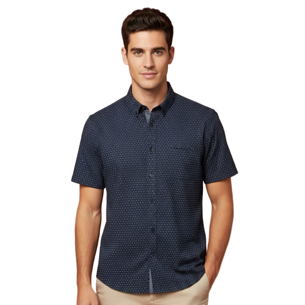 Con.Struct Slim Fit Polka -Dot 4 Way Stretch Casual Button-Down Shirt Size XXL